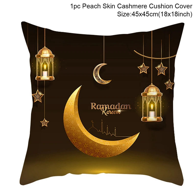 EID MUBARAK Cushion Cover Pillowcase Ramadan Decoration Muslim Party Decoration Islam Gifts Eid Al Adha Ramadan Kareem Decor