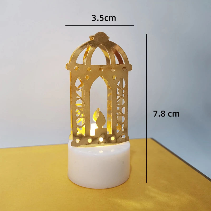 Eid Mubarak Star Moon LED Candle Light Ramadan Kareem Decoration  Home Decor Islamic Muslim Party Supply Eid Al Adha Decor  Lamp