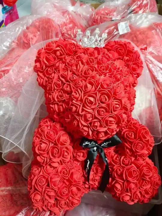 Artificial Rose Bear Light Teddy Bear Gift with Box