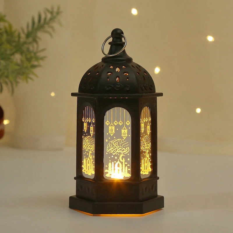 Ramadan Candle Lamp Home Ramadan Party Supplies Easter Muslim Hanging Lantern Ornament Eid Mubarak Candle Lamp Ramadan Decor