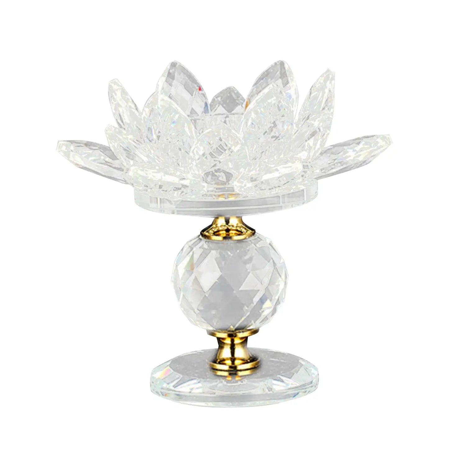 Lotus glass candle holder, tea light holder for wedding party decoration