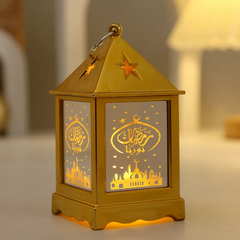 Ramadan Candle Lamp Home Ramadan Party Supplies Easter Muslim Hanging Lantern Ornament Eid Mubarak Candle Lamp Ramadan Decor