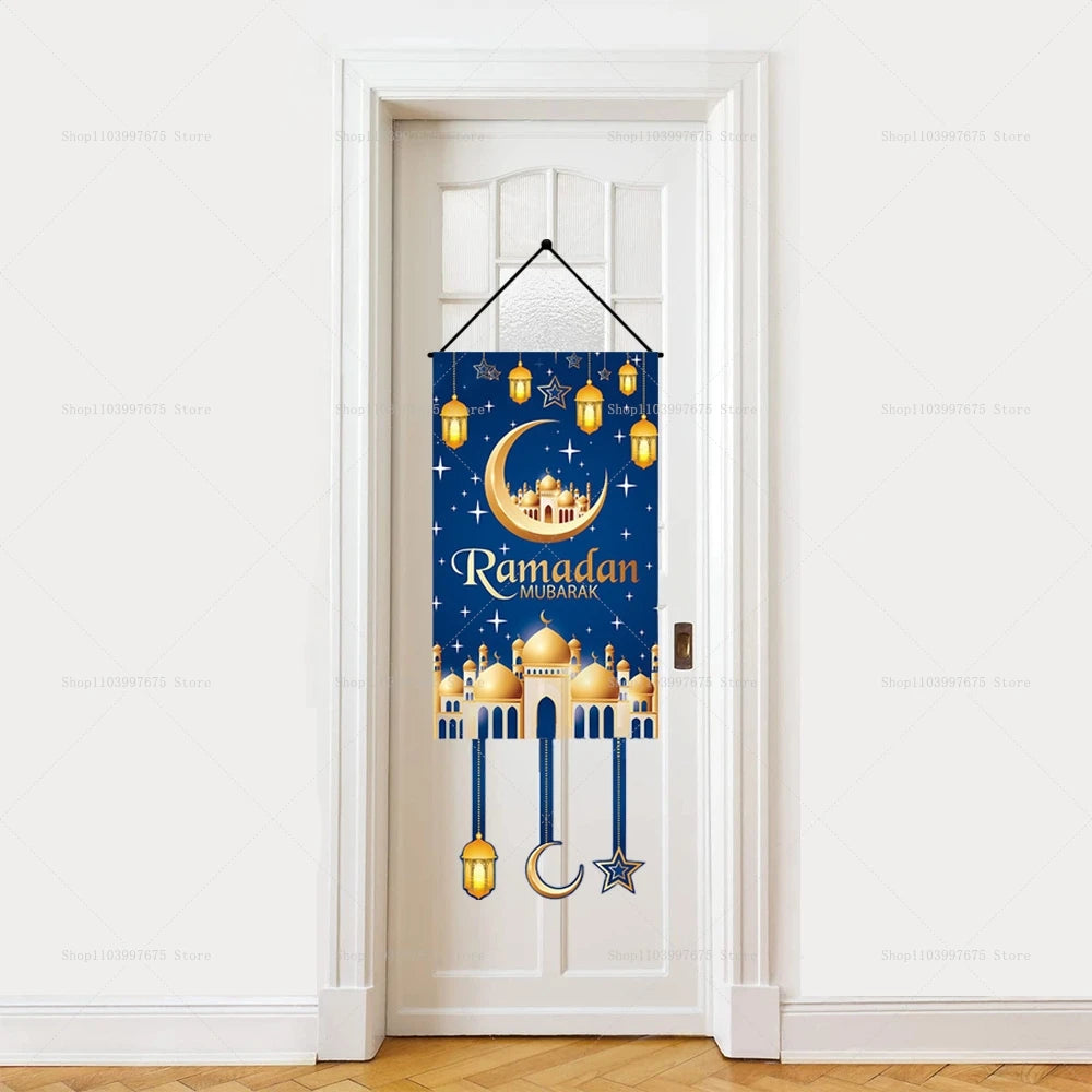 Ramadan Hanging Flag Ramadan Decoration For Home 2025 Kareem Aid EID Mubarak Muslim Islamic Festival Eid Al-fitr Party Supplies