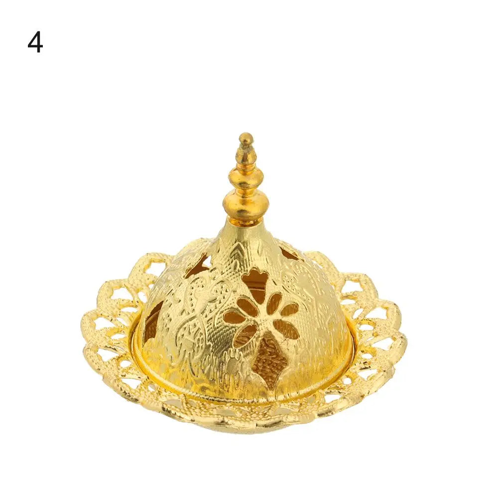 Metal Incense Burner Hollow Golden Tower Oil Burner Vintage Censer Holder Home Fragrance Products