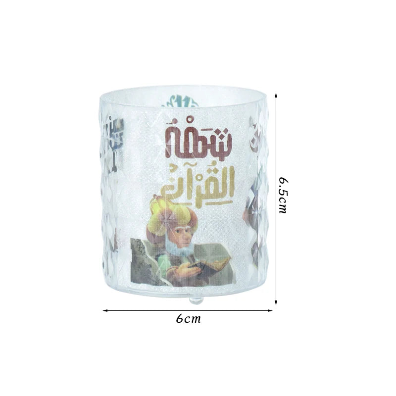 Ramadan Kareem Led Candle Light Eid Mubarak Decoration for Home Islamic Muslim Party Favors Supply Eid Al-Fitr Ornaments Lantern