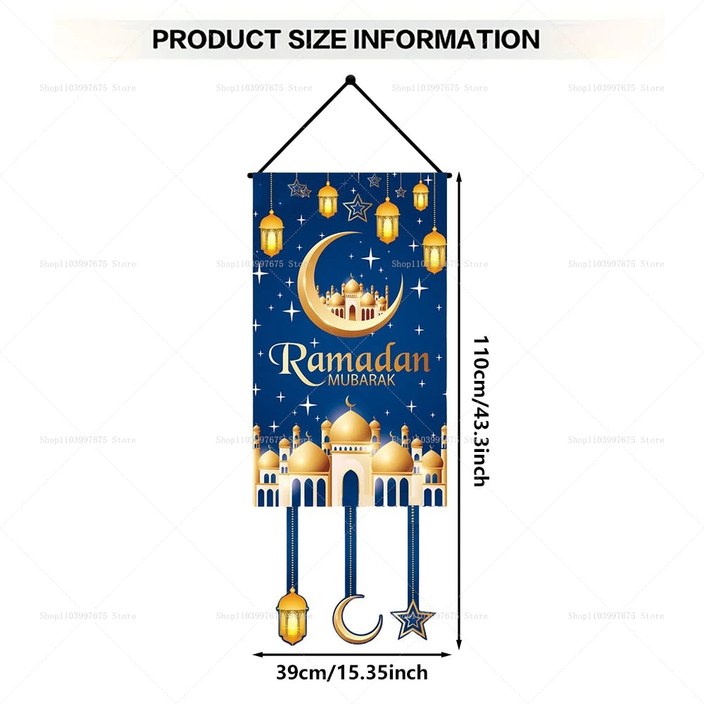 Ramadan Hanging Flag Ramadan Decoration For Home 2025 Kareem Aid EID Mubarak Muslim Islamic Festival Eid Al-fitr Party Supplies