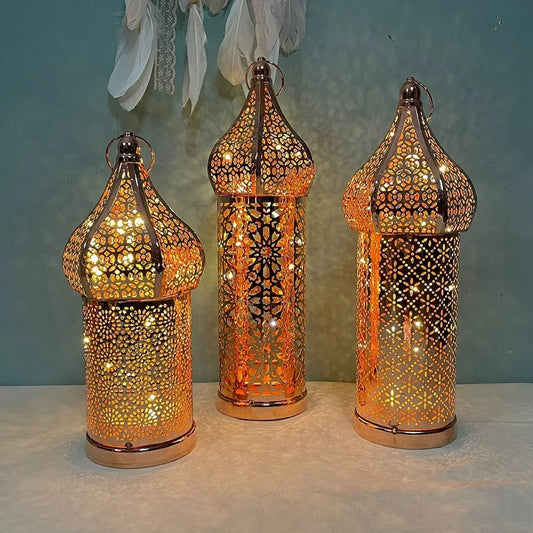 1pcs Moroccan  Metal Vintage Wind Light Lantern Candle Holder Table Top Ramadan Home Décor Accessories Ornament Decoration Gifts