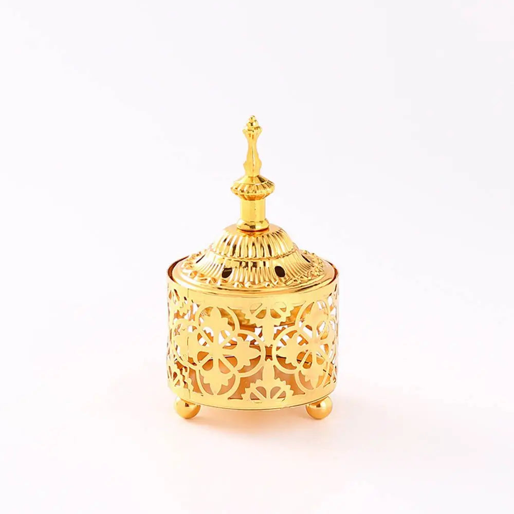 Metal Incense Burner Hollow Golden Tower Oil Burner Vintage Censer Holder Home Fragrance Products