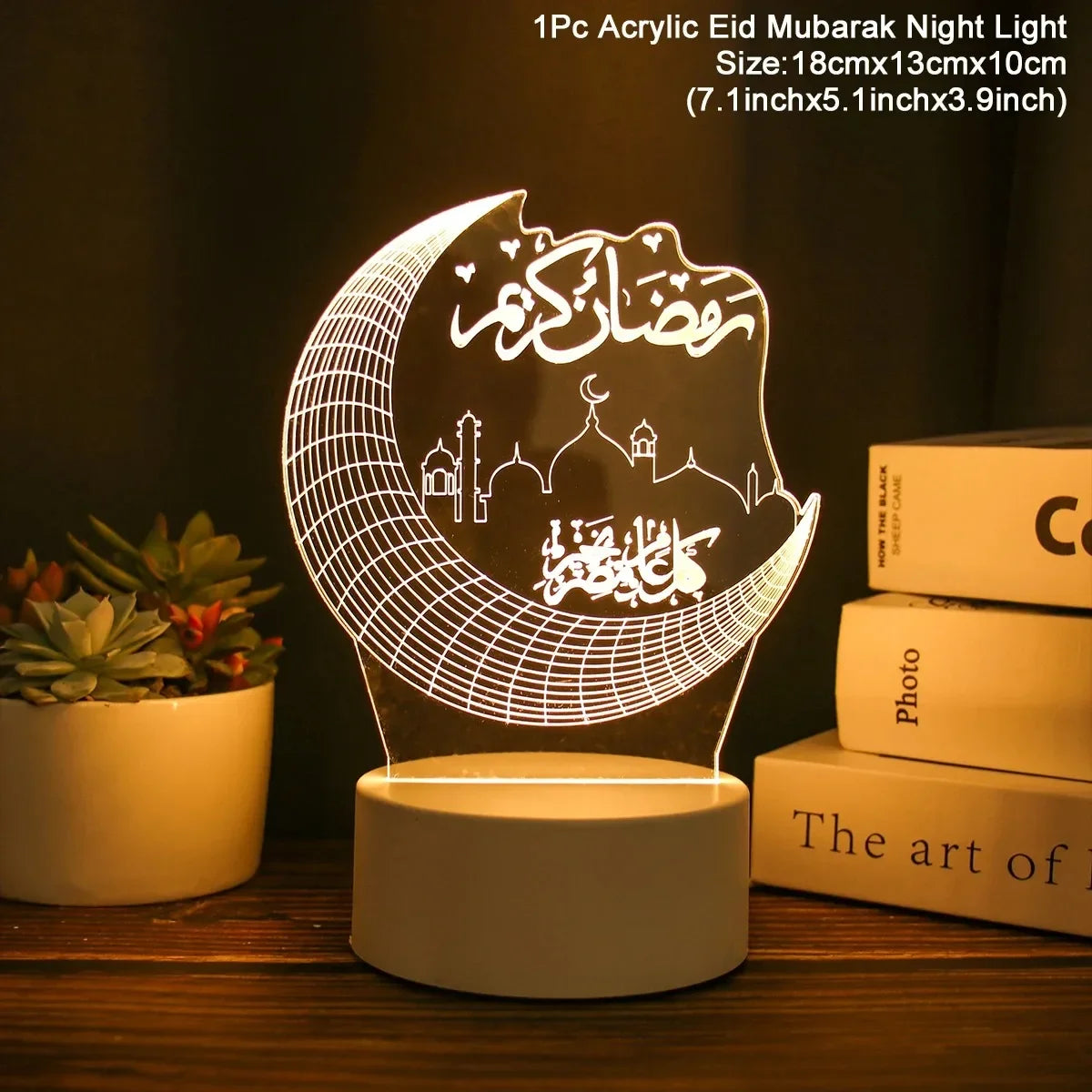 2025 Muslim Ramadan Decor Ornament EID Mubarak LED Festival Night Light Eid Al Adha Gift Gurbang Ramadan Decoration for Home