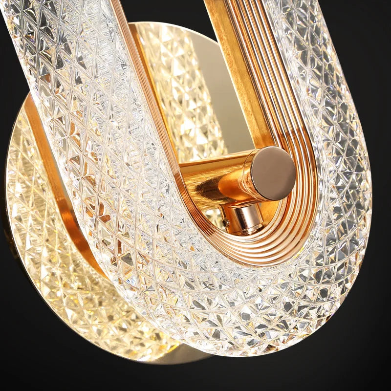 Nordic Crystal LED Wall Lamp Home Decoration Luxury Wall Sconce for Bedroom Bedside Living Room Aisle Indoor Lighting Luminaria