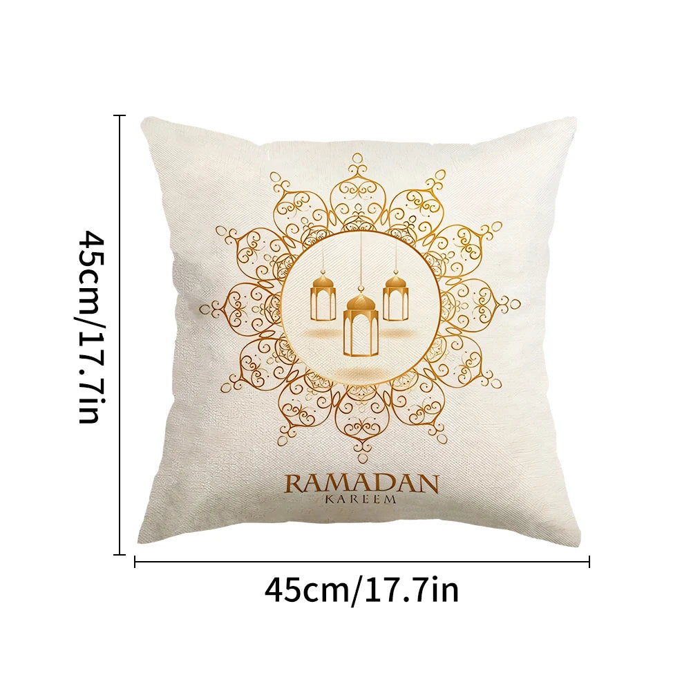 Home Sofa Cushion Cover Ramadan Kareem Islamic Muslim Party Pillowcase Gifts