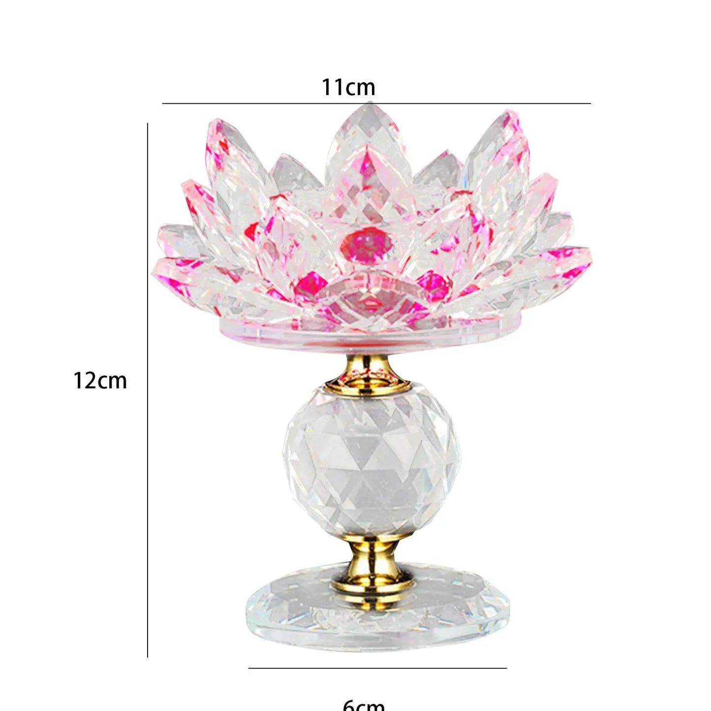 Lotus glass candle holder, tea light holder for wedding party decoration