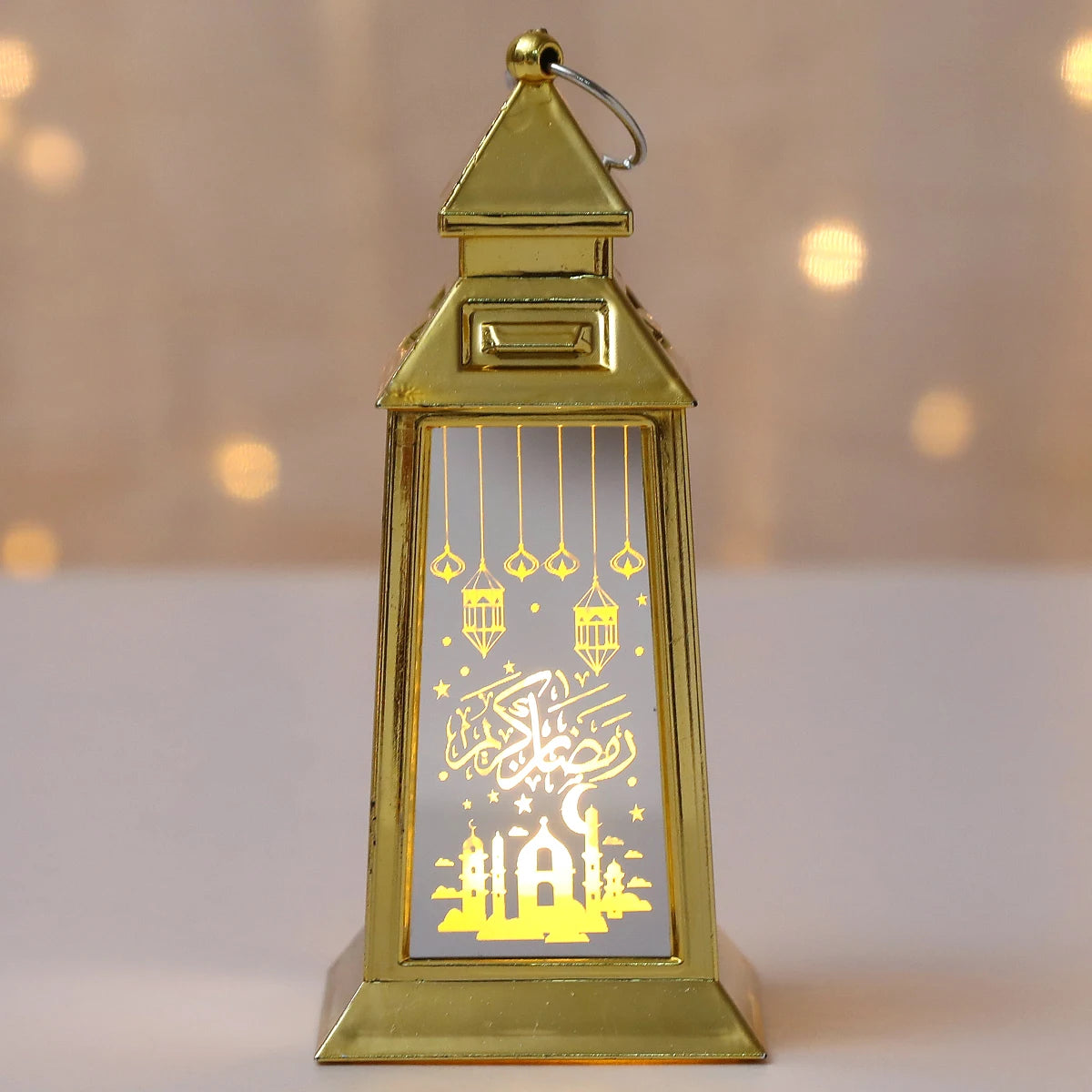 Muslim Ramadan Decor Lantern Ornament EID Mubarak Moon LED Candle Lamp Eid Al Adha Gift Gurbang Ramadan Decoration for Home