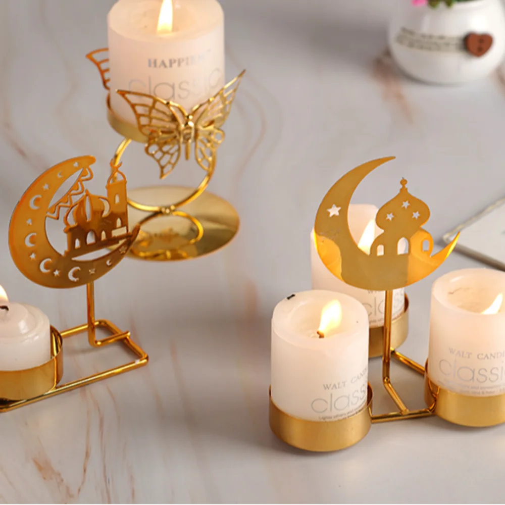 Ramadan Decoration 2024 Eid Mubarak Candles Holder Home Decoration Ramadan Candle Holder Party Supplies