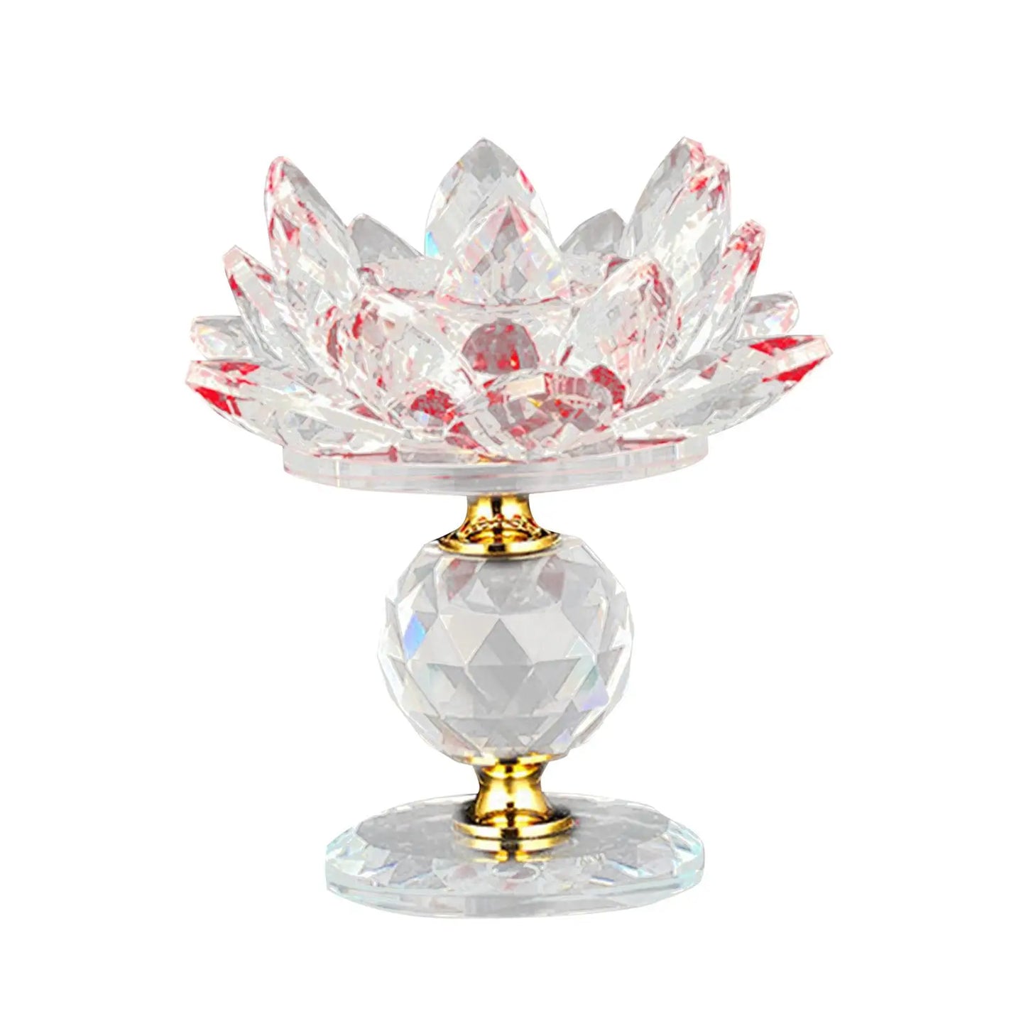 Lotus glass candle holder, tea light holder for wedding party decoration