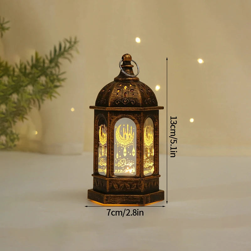 Ramadan Candle Lamp Home Ramadan Party Supplies Easter Muslim Hanging Lantern Ornament Eid Mubarak Candle Lamp Ramadan Decor