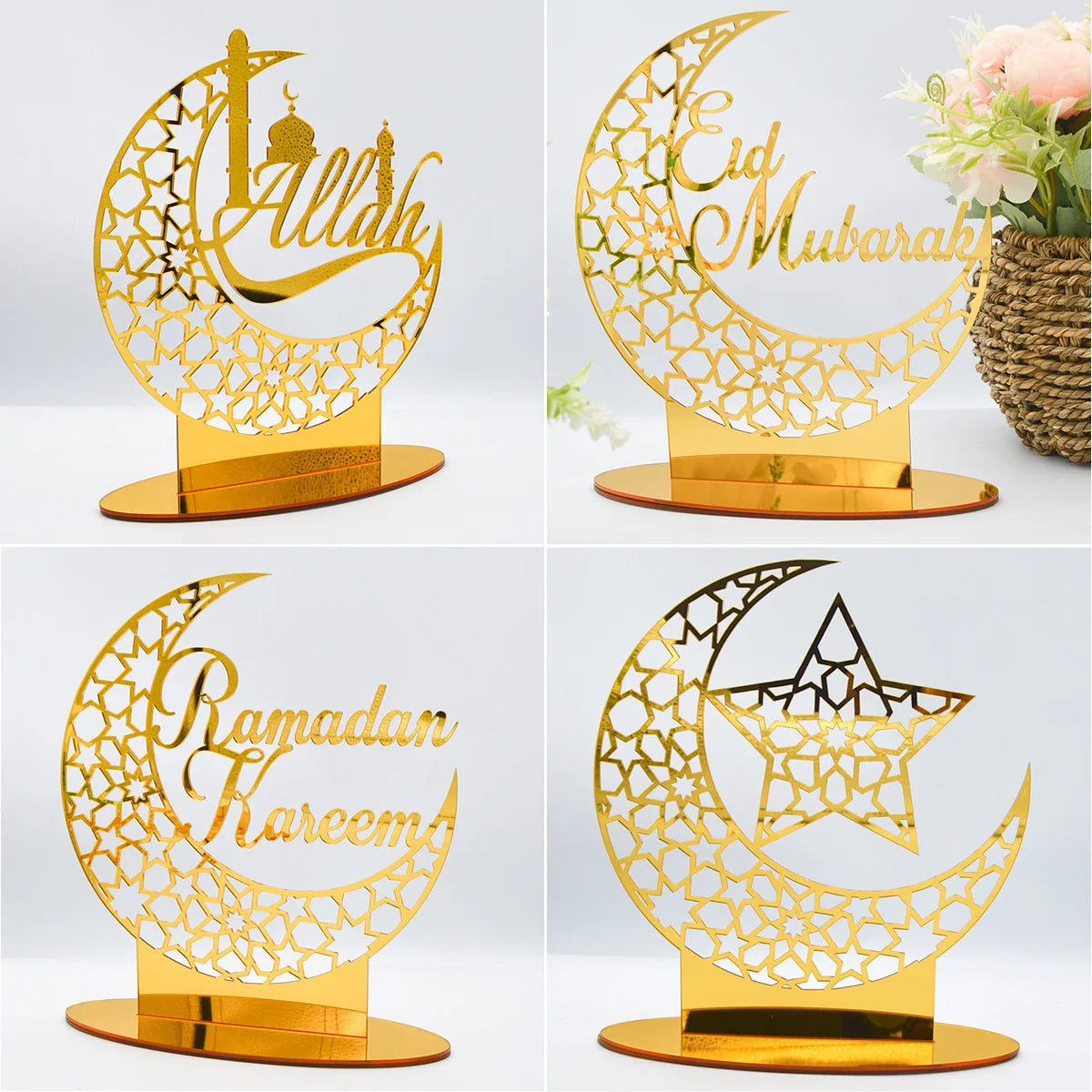 EID Mubarak Acrylic Ornament Ramadan Decorations For Home Islamic Muslim Party Supplies Ramadan Kareem 2025 Eid Al Adha Gift