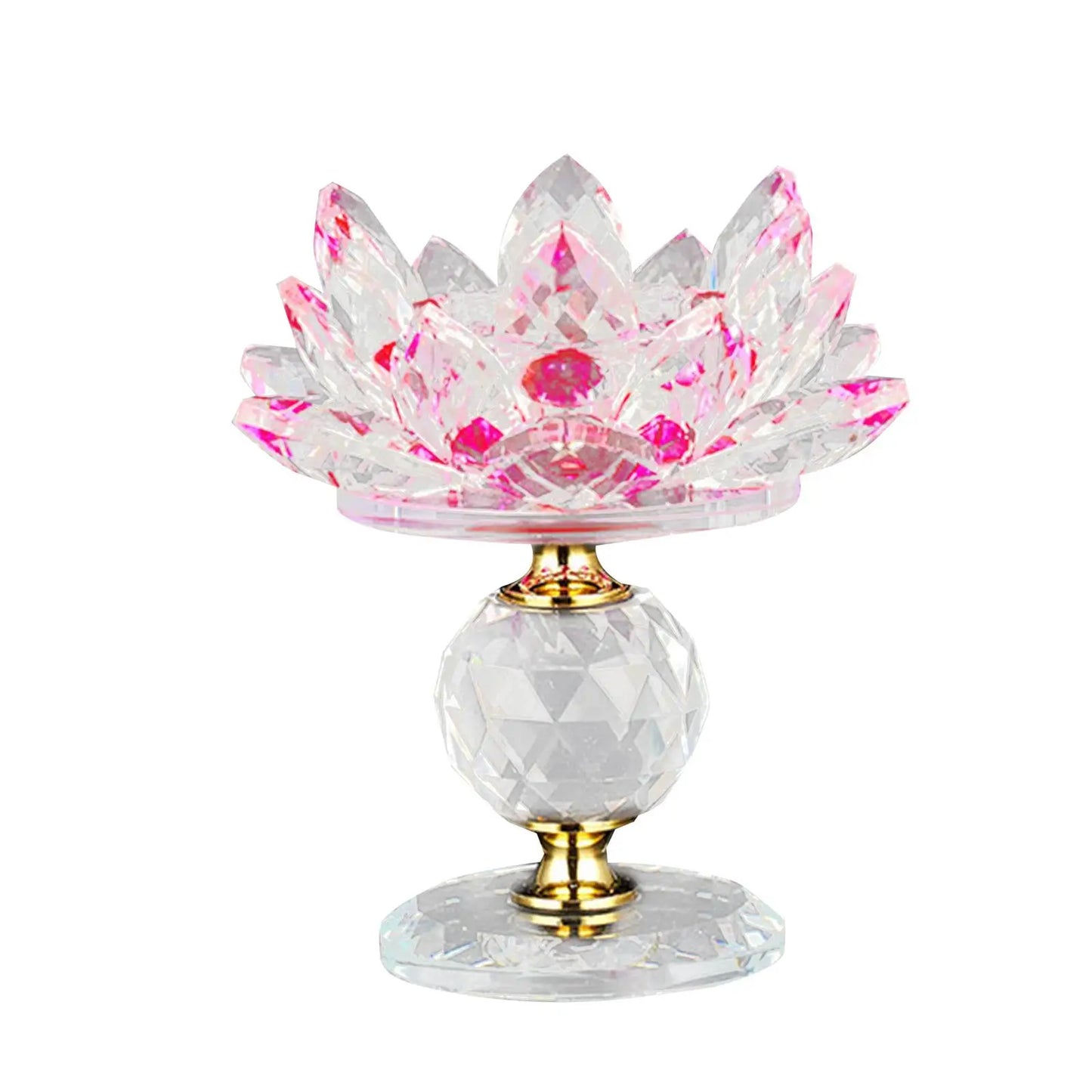 Lotus glass candle holder, tea light holder for wedding party decoration