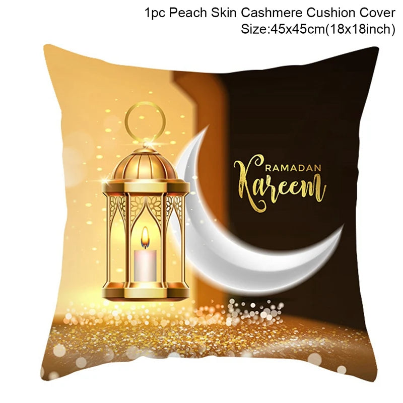 EID MUBARAK Cushion Cover Pillowcase Ramadan Decoration Muslim Party Decoration Islam Gifts Eid Al Adha Ramadan Kareem Decor