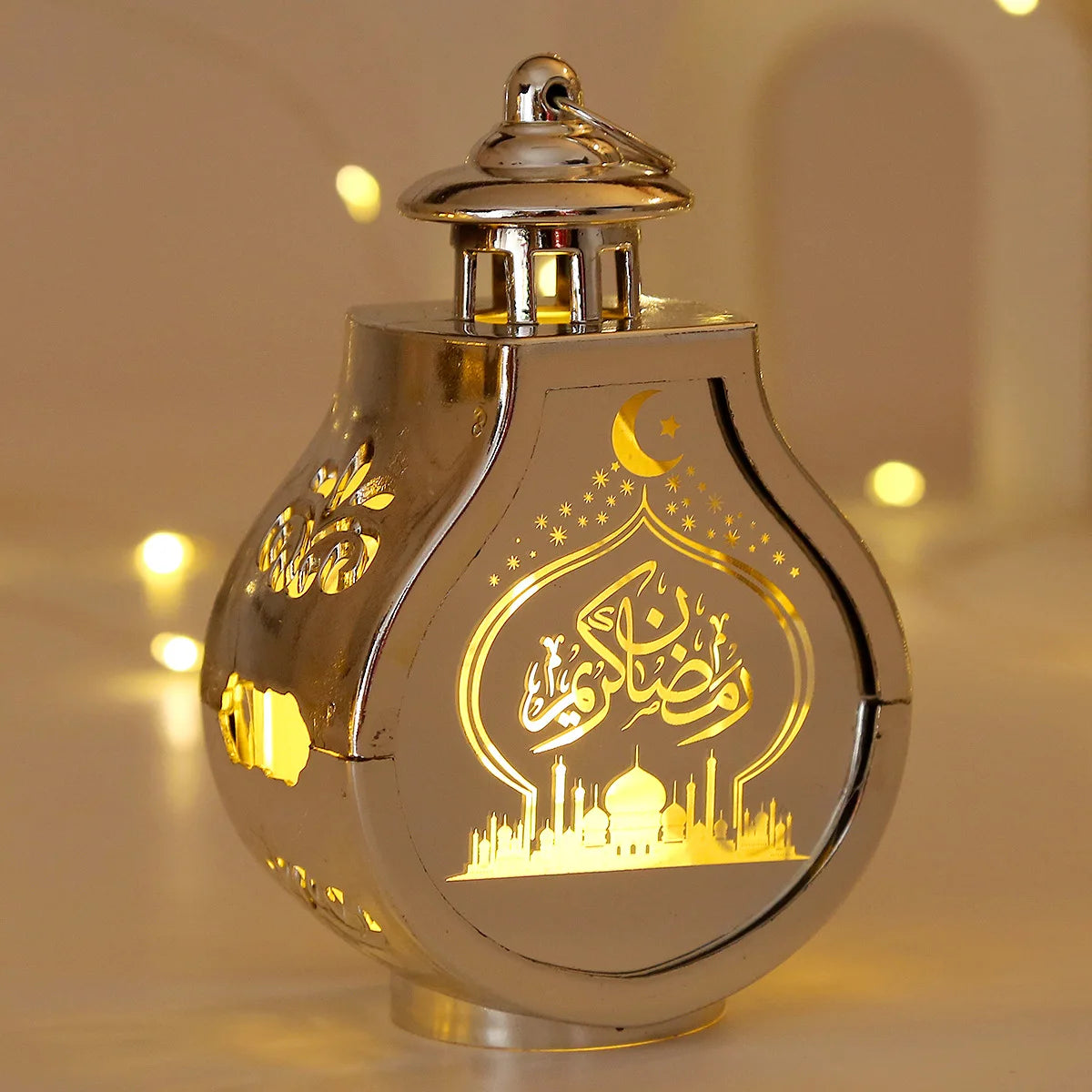 2024 Ramadan LED Lantern Light Eid Mubarak Decoration for Home Islamic Muslim Festival Party Ramadan Kareem Decor EID Al Adha