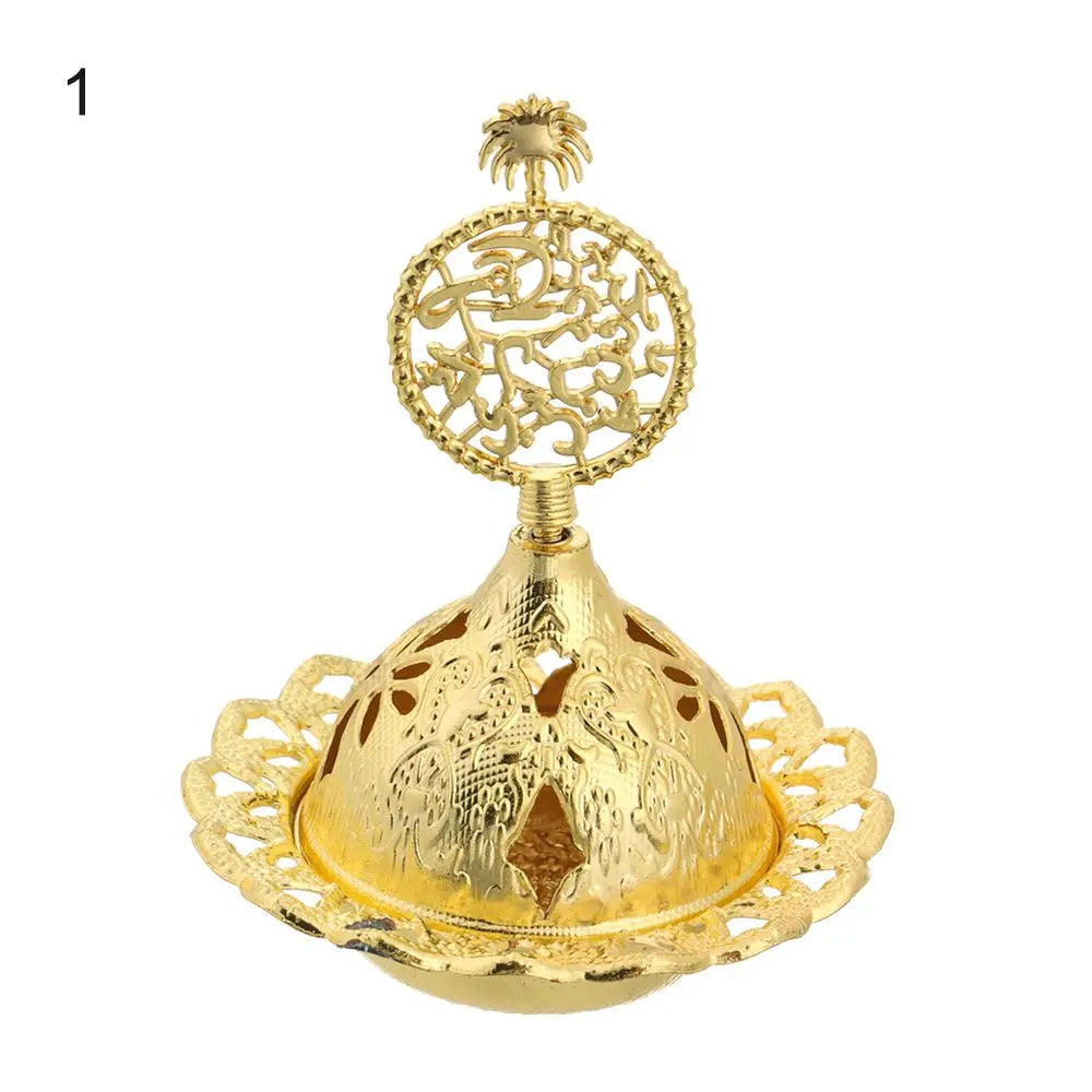 Metal Incense Burner Hollow Golden Tower Oil Burner Vintage Censer Holder Home Fragrance Products