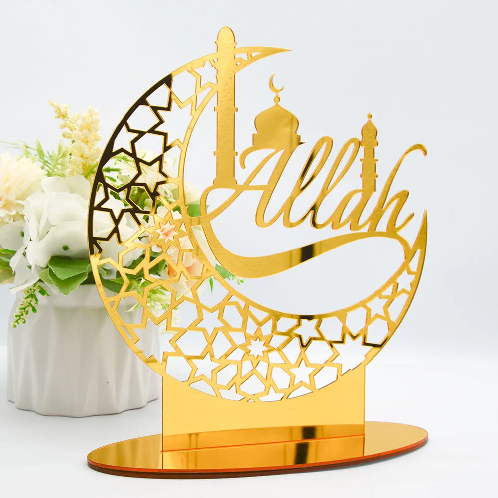 EID Mubarak Acrylic Ornament Ramadan Decorations For Home Islamic Muslim Party Supplies Ramadan Kareem 2025 Eid Al Adha Gift