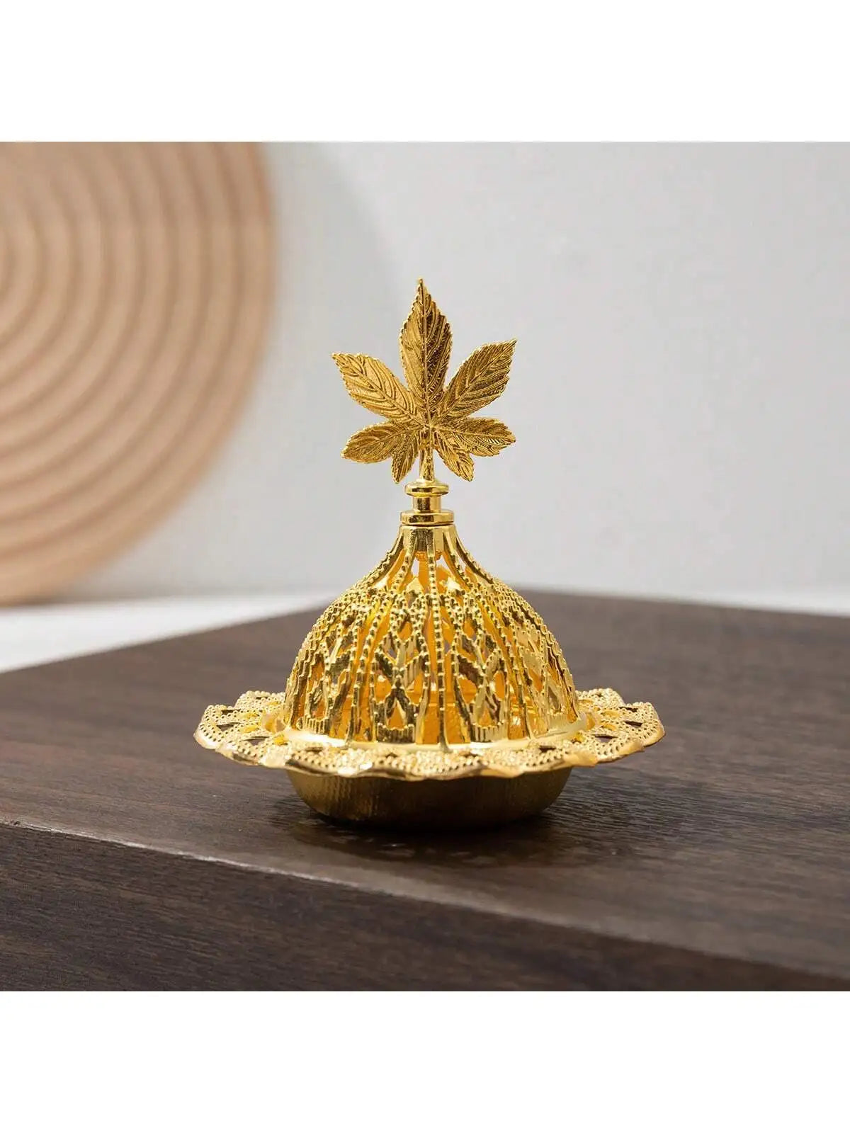 1pc, Hollow Middle East Golden IncenseBurner, osque Shape Incense Burner,Ramadan Kareem Burner, ElD FestiveIncense Burner, Candl