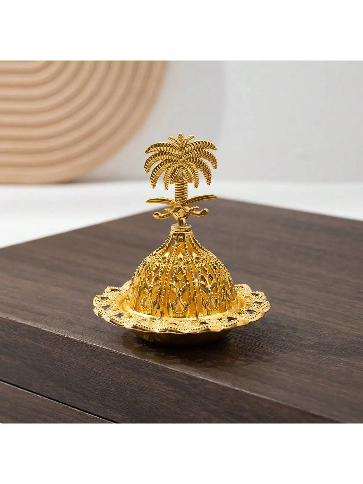 1pc, Hollow Middle East Golden IncenseBurner, osque Shape Incense Burner,Ramadan Kareem Burner, ElD FestiveIncense Burner, Candl