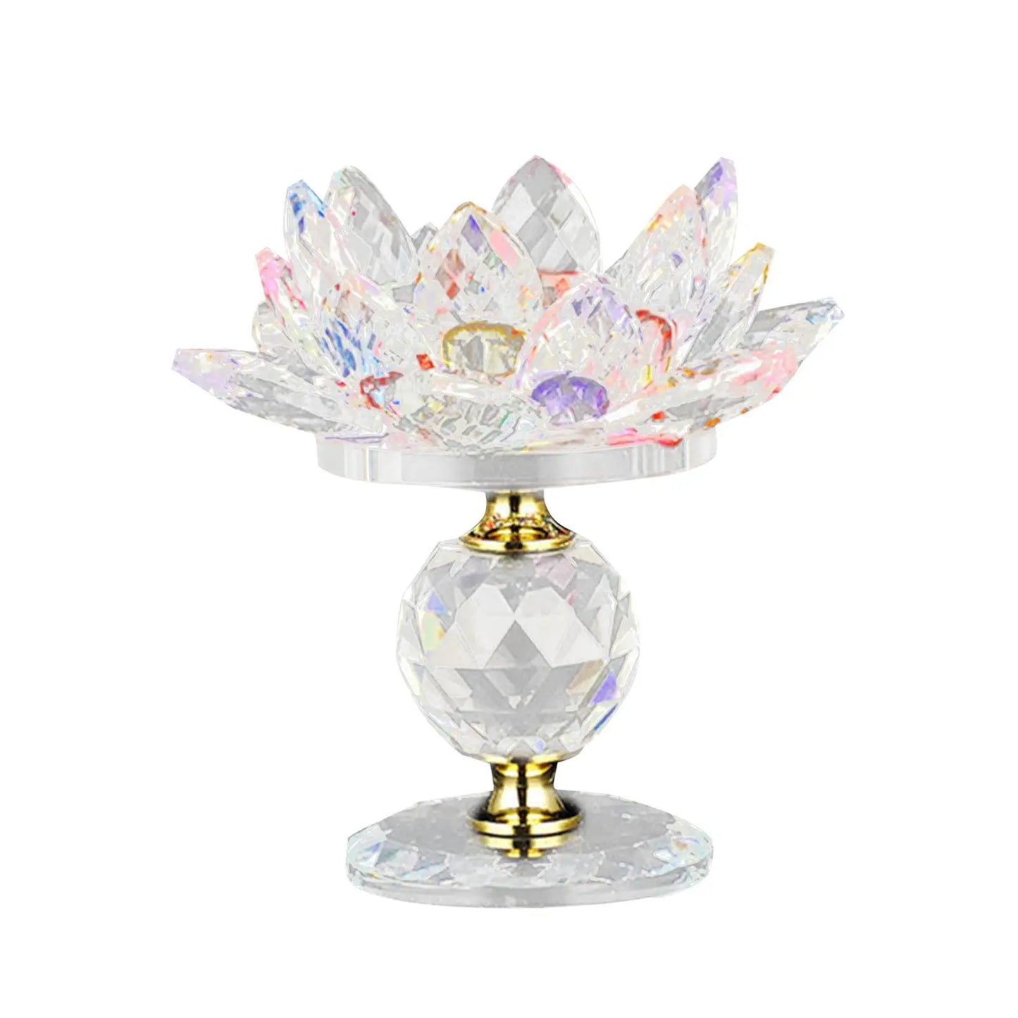 Lotus glass candle holder, tea light holder for wedding party decoration