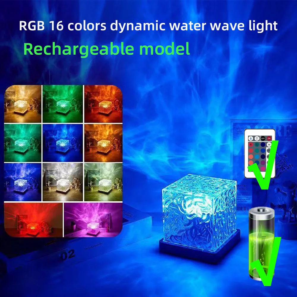 Northern Light Starry Sky Projector Lamp Ocean Theme for Bar Party Atmosphere Decoration Night Light Ideal Holiday Gift