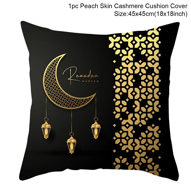 EID MUBARAK Cushion Cover Pillowcase Ramadan Decoration Muslim Party Decoration Islam Gifts Eid Al Adha Ramadan Kareem Decor