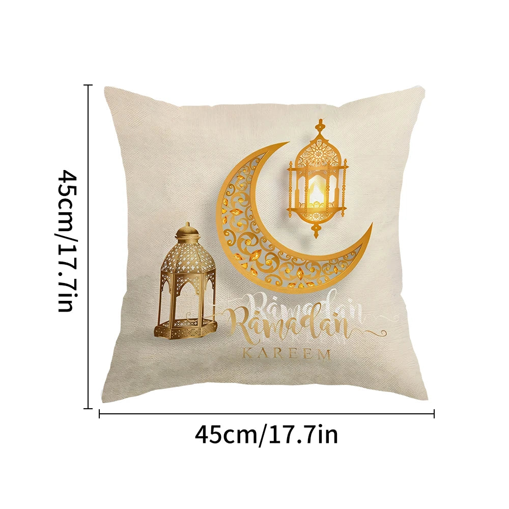 Home Sofa Cushion Cover Ramadan Kareem Islamic Muslim Party Pillowcase Gifts