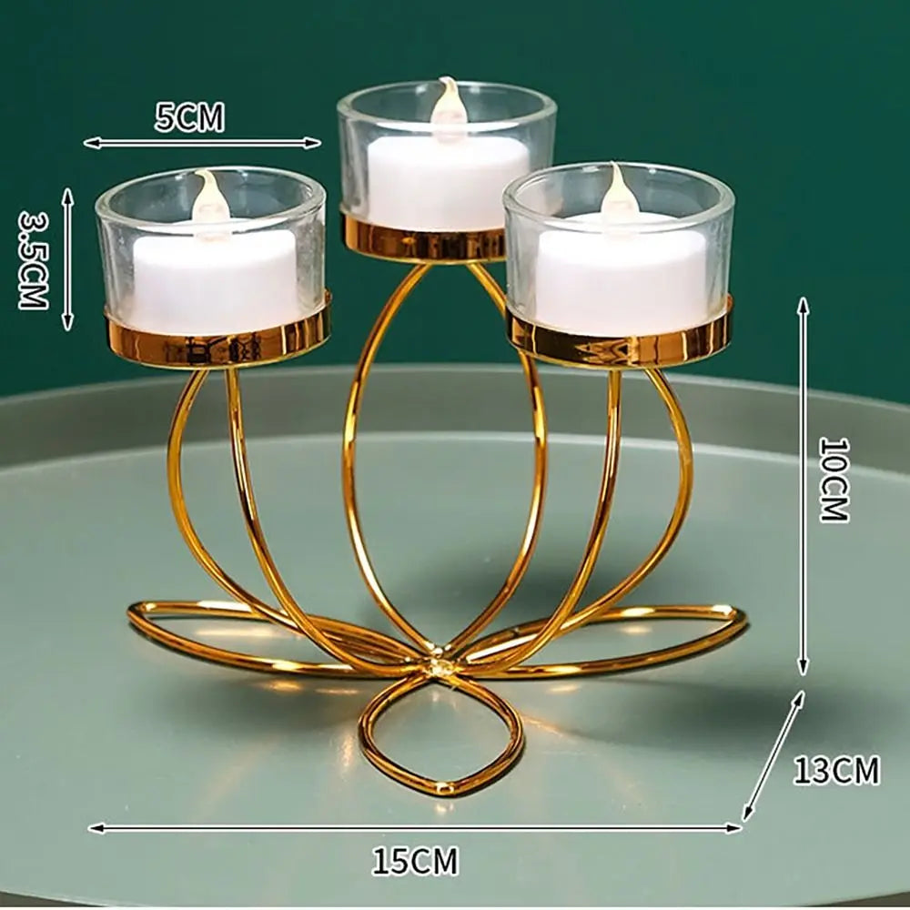 Mental Candlestick Holder IronCandlestick Holders for Romantic Candlelight Dinner Props Modern Table Decoration Bedroom Decor