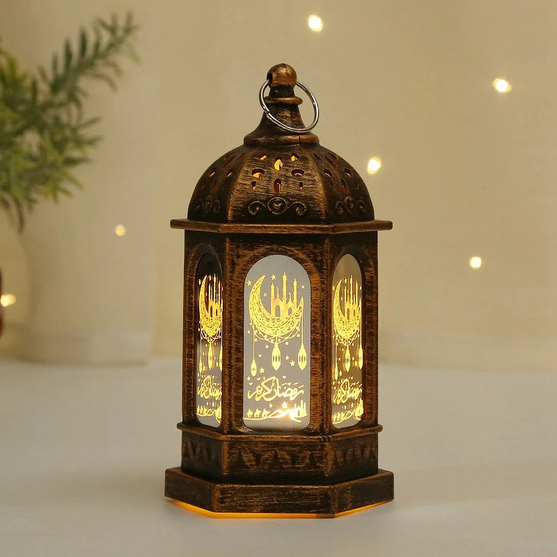 Ramadan Candle Lamp Home Ramadan Party Supplies Easter Muslim Hanging Lantern Ornament Eid Mubarak Candle Lamp Ramadan Decor