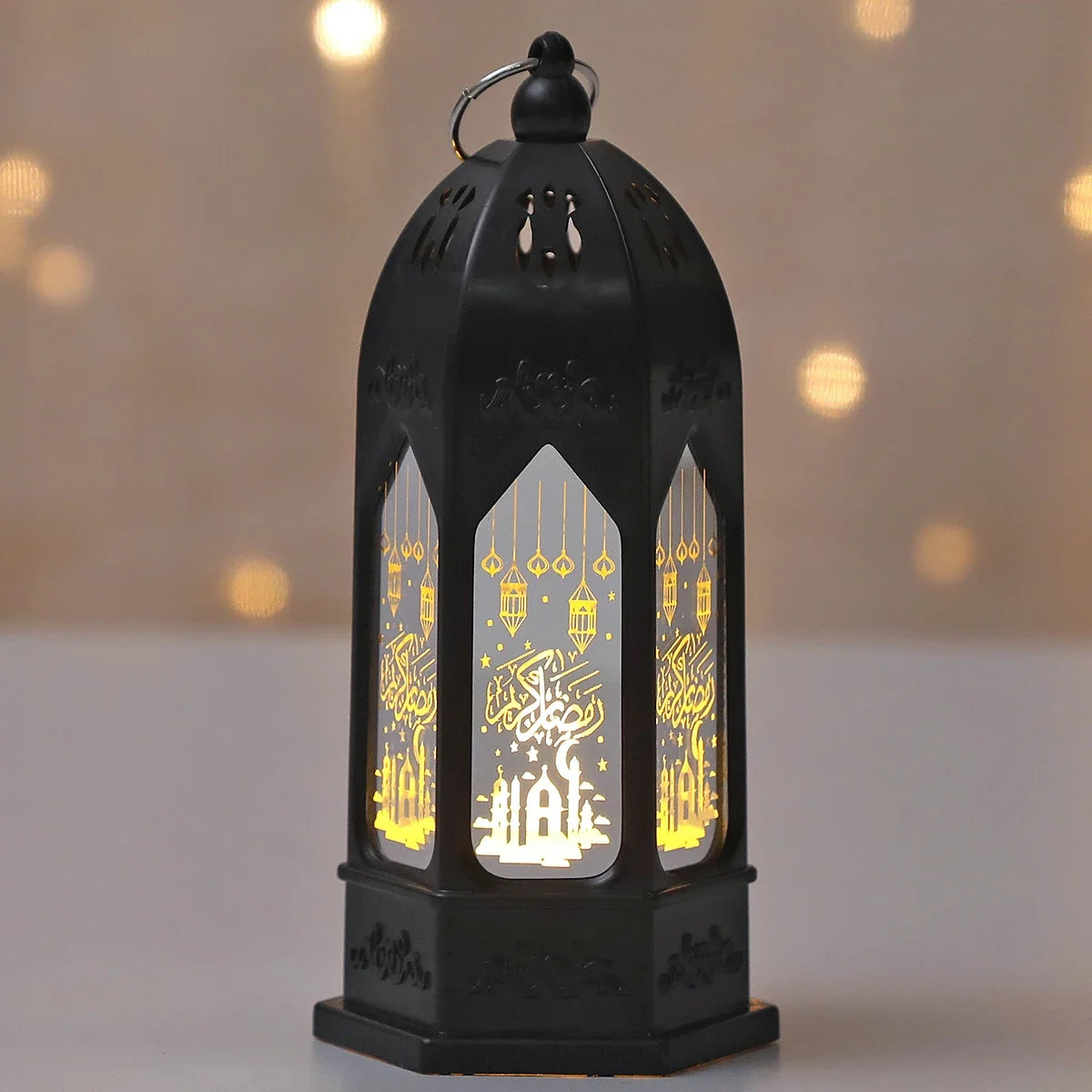 Muslim Ramadan Decor Lantern Ornament EID Mubarak Moon LED Candle Lamp Eid Al Adha Gift Gurbang Ramadan Decoration for Home