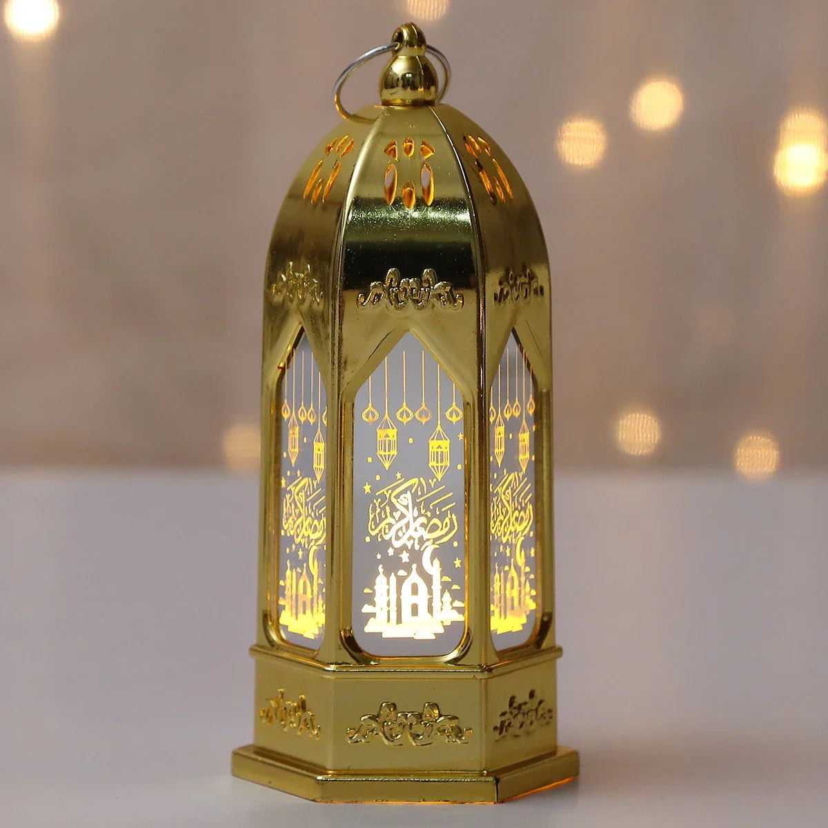 Muslim Ramadan Decor Lantern Ornament EID Mubarak Moon LED Candle Lamp Eid Al Adha Gift Gurbang Ramadan Decoration for Home