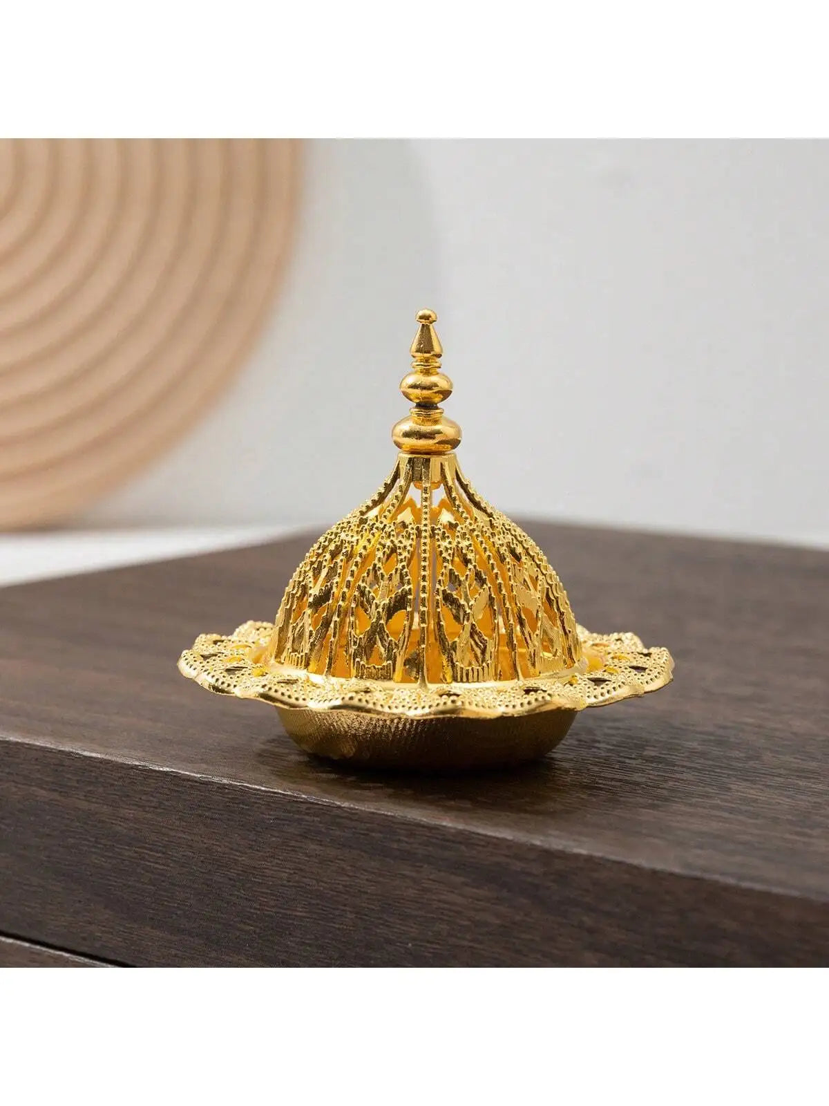 1pc, Hollow Middle East Golden IncenseBurner, osque Shape Incense Burner,Ramadan Kareem Burner, ElD FestiveIncense Burner, Candl