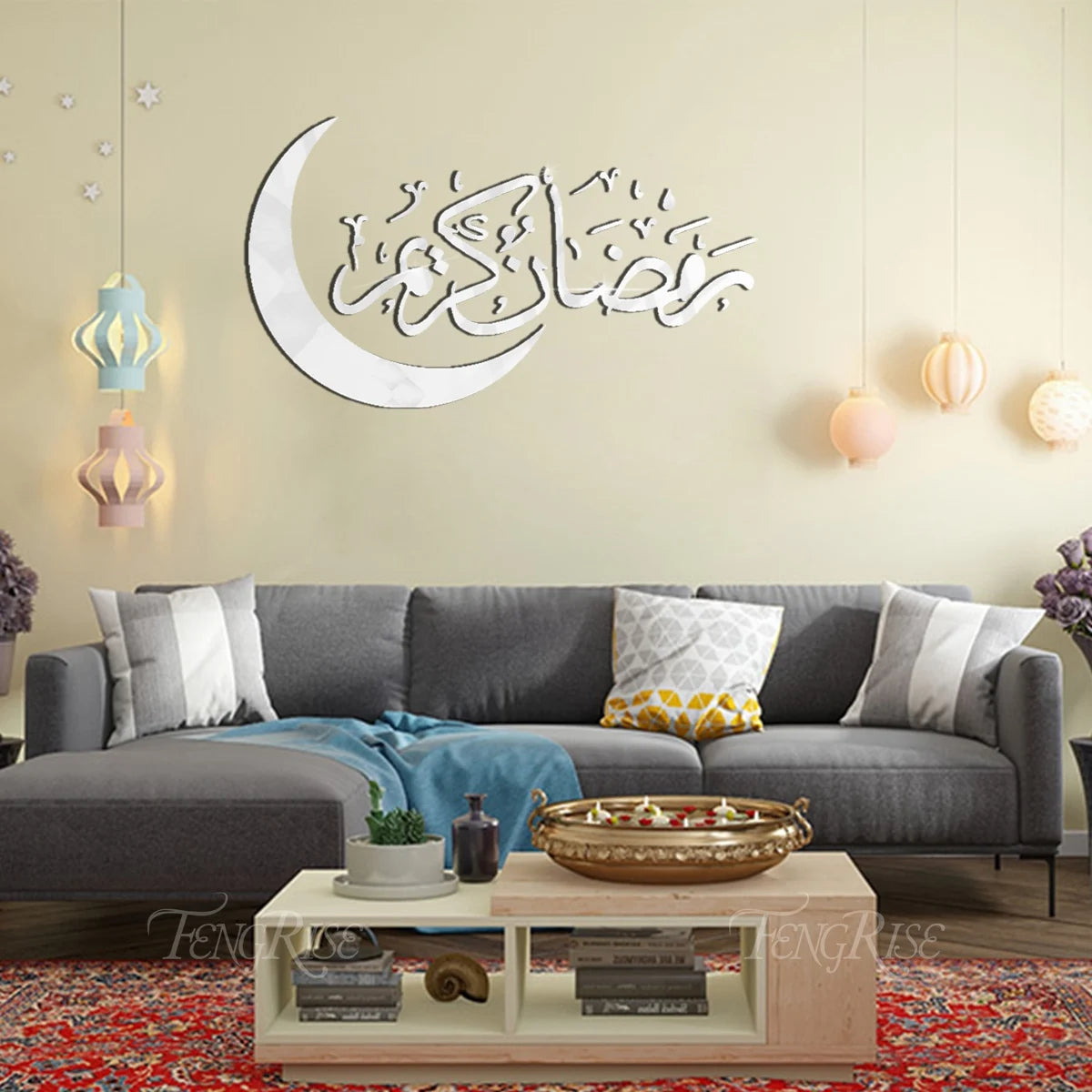 Eid Mubarak Wall Stickers 2025 Ramadan Decorations for Home Ramadan Kareem Islamic Muslim Party Decor Eid  Al Adha Mubarak Gifts